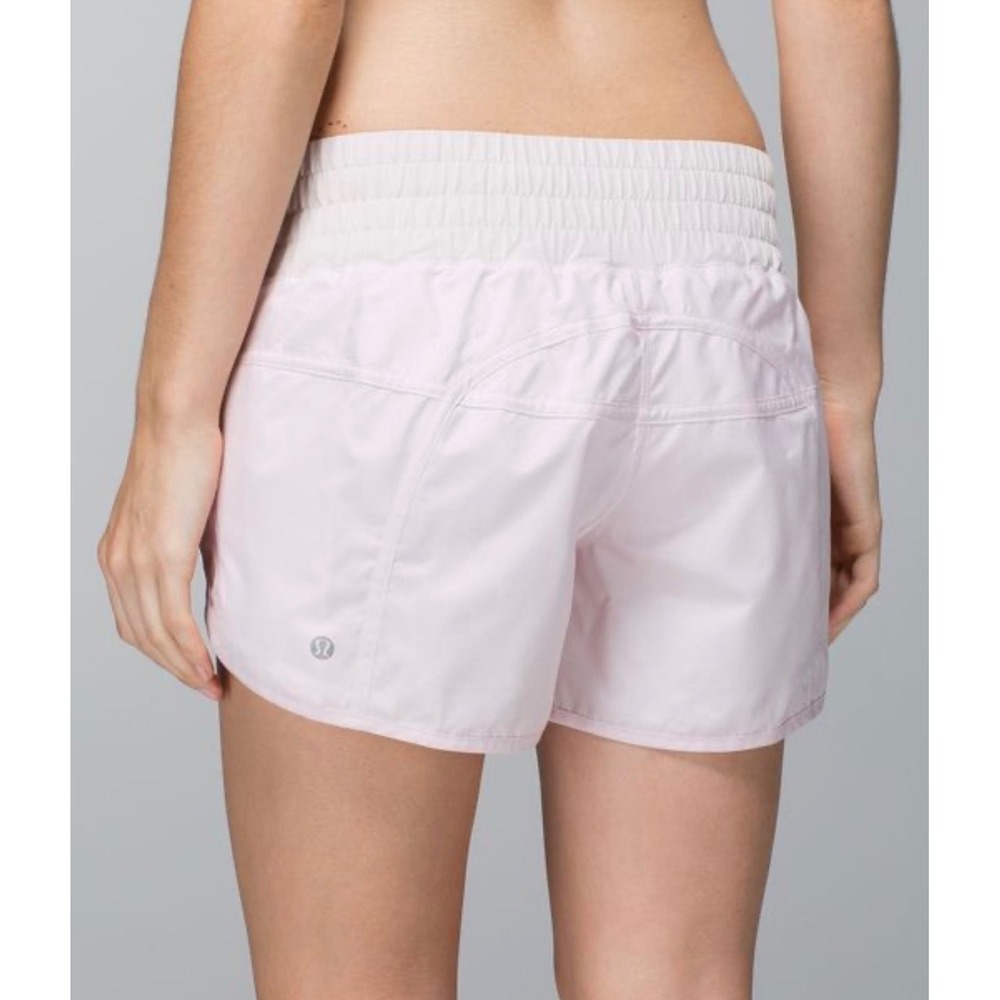 Lululemon Tracker 4" Baby Pink Coquette Cottagecore Fairy Yoga Shorts Stripe S
